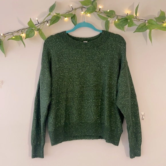 H&M Sweaters - H&M Sparkly Green Winter Holiday Sweater